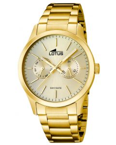 Lotus Herren Uhr 15955/2 Edelstahl golden Armbanduhr