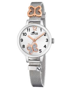 Lotus Teeny Armbanduhr 15828/1 Kleeblatt Edelstahlband