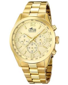 Lotus Herren Armbanduhr 18153/2 Edelstahlband gold Chronograph