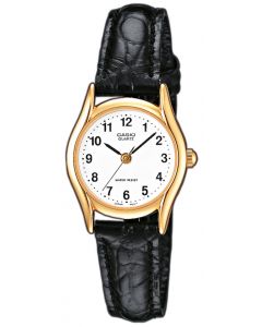 Casio Damen Armbanduhr LTP-1154PQ-7BEG Lederband schwarz