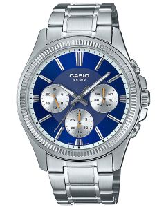Casio Herrenuhr Armbanduhr Edelstahlband MTP-1375PD-2A1VEF