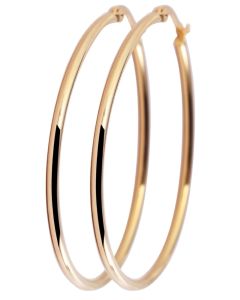 Akzent Creolen 29 mm Edelstahl Ohrringe rose