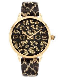 Police Damen Armbanduhr P10501BS-28MA Glamour Square Uhr