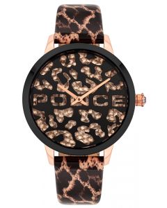Police Damen Armbanduhr P10501BS-28MA Glamour Square Uhr
