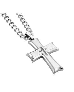 Police Saint Halskette Unisex PJ24048PSS-01 Kette mit Kreuz-Anhänger