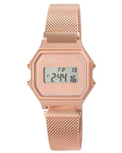 Digital Armbanduhr Q&Q Uhr Meshband rosegolden M173J030Y