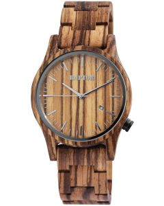 Raptor Herrenuhr Holz-Armbanduhr olivgrün Holzuhr