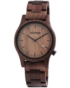 Raptor Herrenuhr Holz-Armbanduhr olivgrün Holzuhr