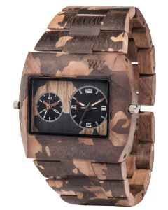 Wewood Uhr Holzuhr Alpha Army Armbanduhr WW08004 Herrenuhr