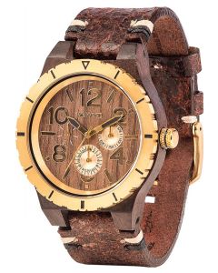 Wewood Uhr Holzuhr Alpha Army Armbanduhr WW08004 Herrenuhr