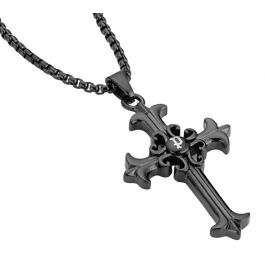 Police Halskette Cryptic Edelstahl mit Kreuz-Anhänger